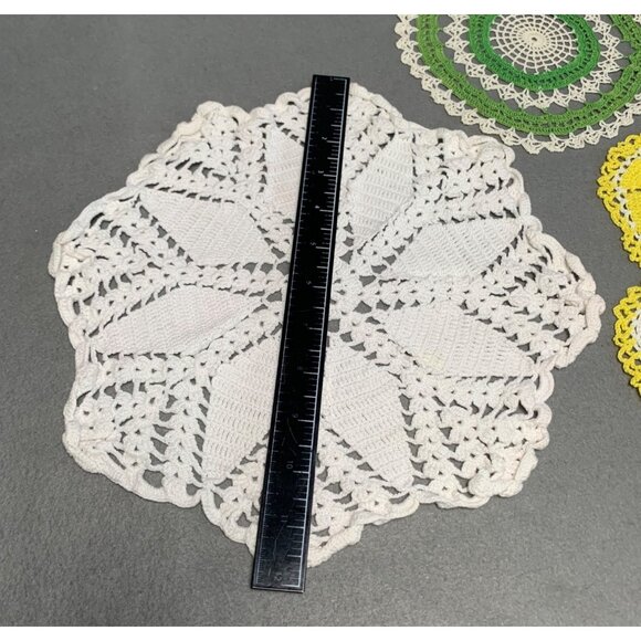Vintage Hand-Crocheted Lace Doilies Set of 3 - Picture 5 of 9